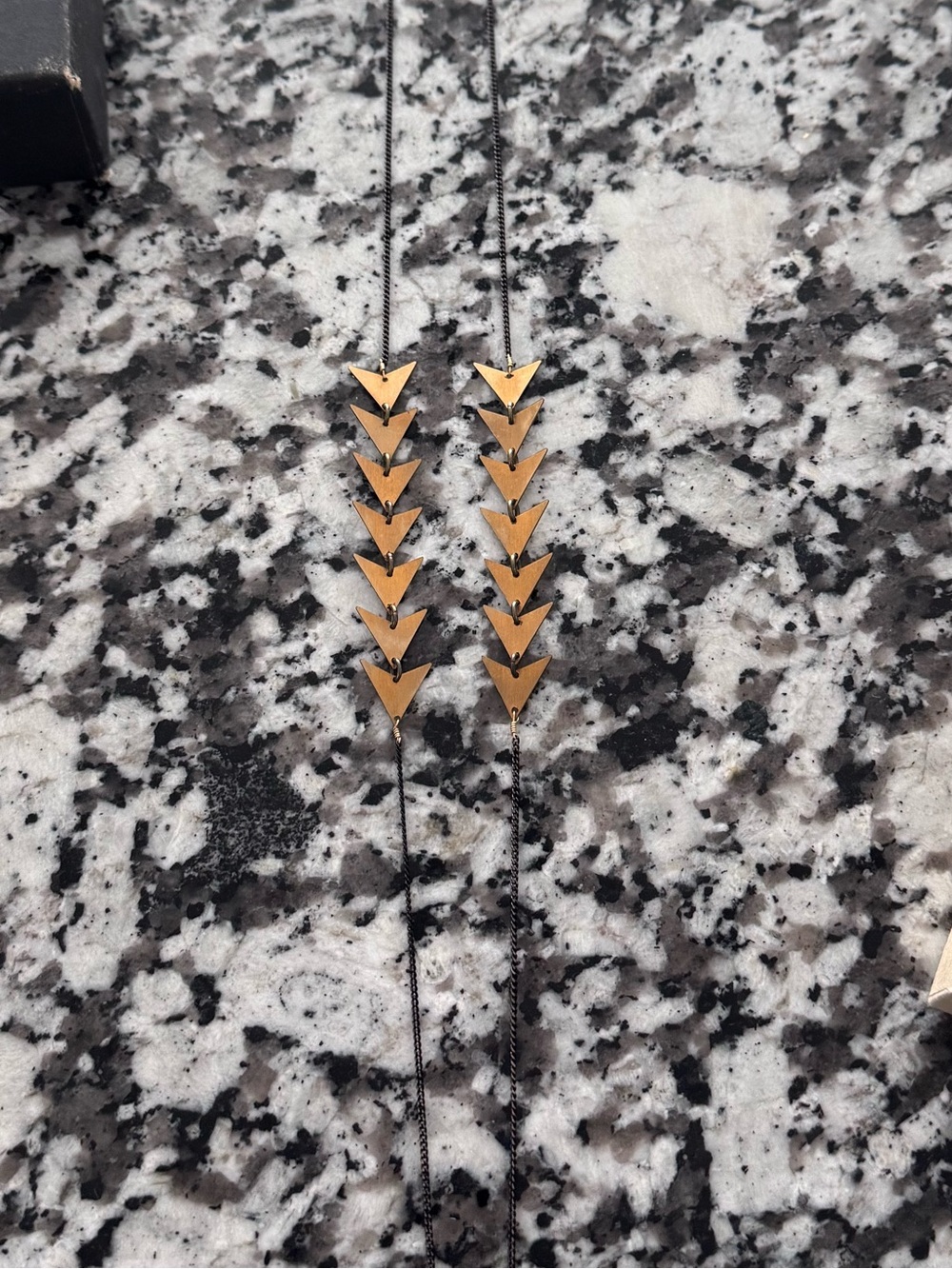 Gold Arrow Chevron Drop Necklace - Women's Fashion Necklace